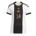 Maillot de foot Allemagne Jamal Musiala #14 Domicile vêtements Femmes Monde 2022 Manches Courtes